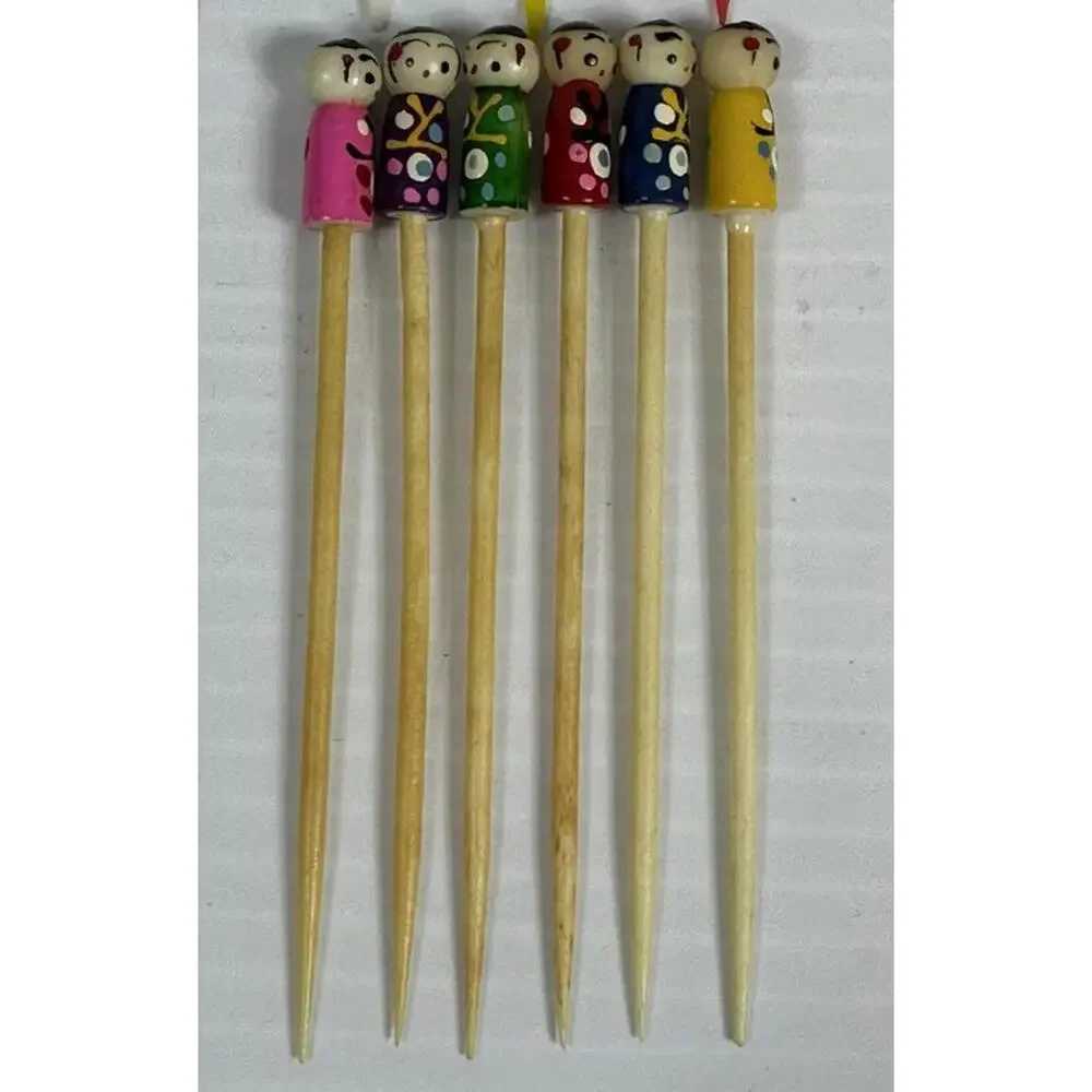 Vintage 27 Hors D'oeuvres Appetizer Forks Asian Mayan Spanish Figures Cocktails‎
